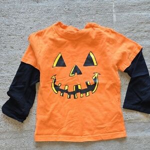 Orange Halloween Pumpkin Kids Shirt 4T